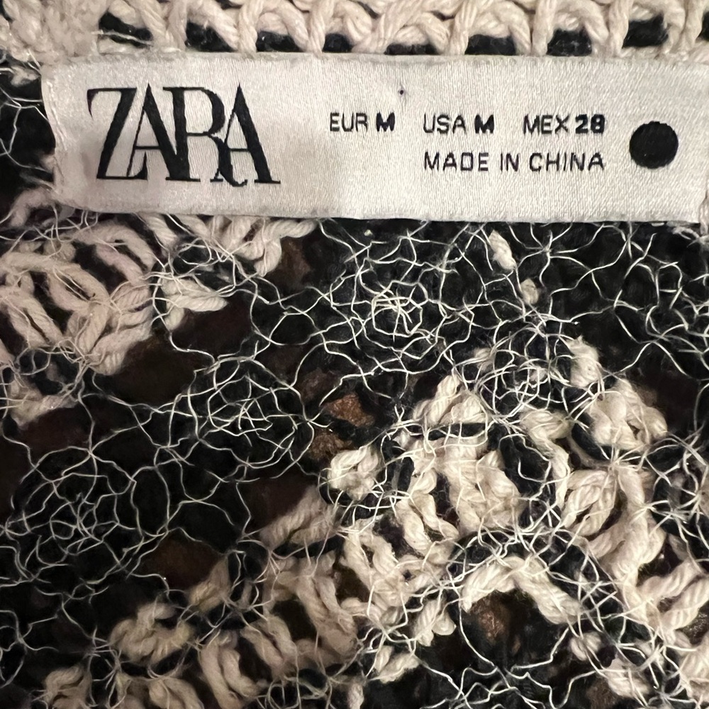 Zara Black and White Chevron Cardigan - Picture 6 of 7